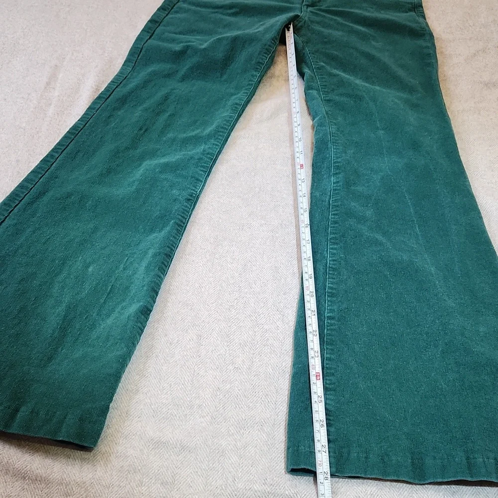 Princess Polly Nadia Corduroy Flare Pants Emerald Green High Rise Jeans Y2K 4 - Picture 6 of 15